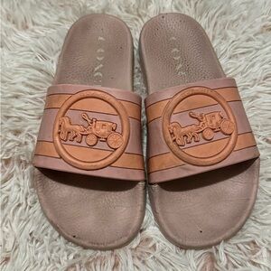 Coach Women’s Signature Embossed Slides - Size 6